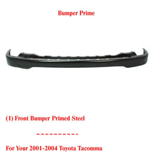 Load image into Gallery viewer, Front Bumper Primed Steel Face Bar Upper Cover for 2001 + 2004 Toyota Tacoma