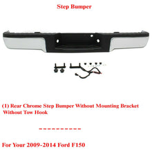 Load image into Gallery viewer, Rear Chrome Step Bumper Assembly Without Brackets For 2009-2014 Ford F150