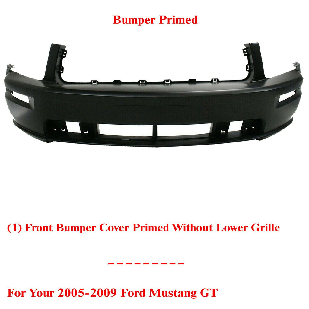 Front Bumper Cover Primed For 2005 2006 2007 2008 2009 Ford Mustang GT