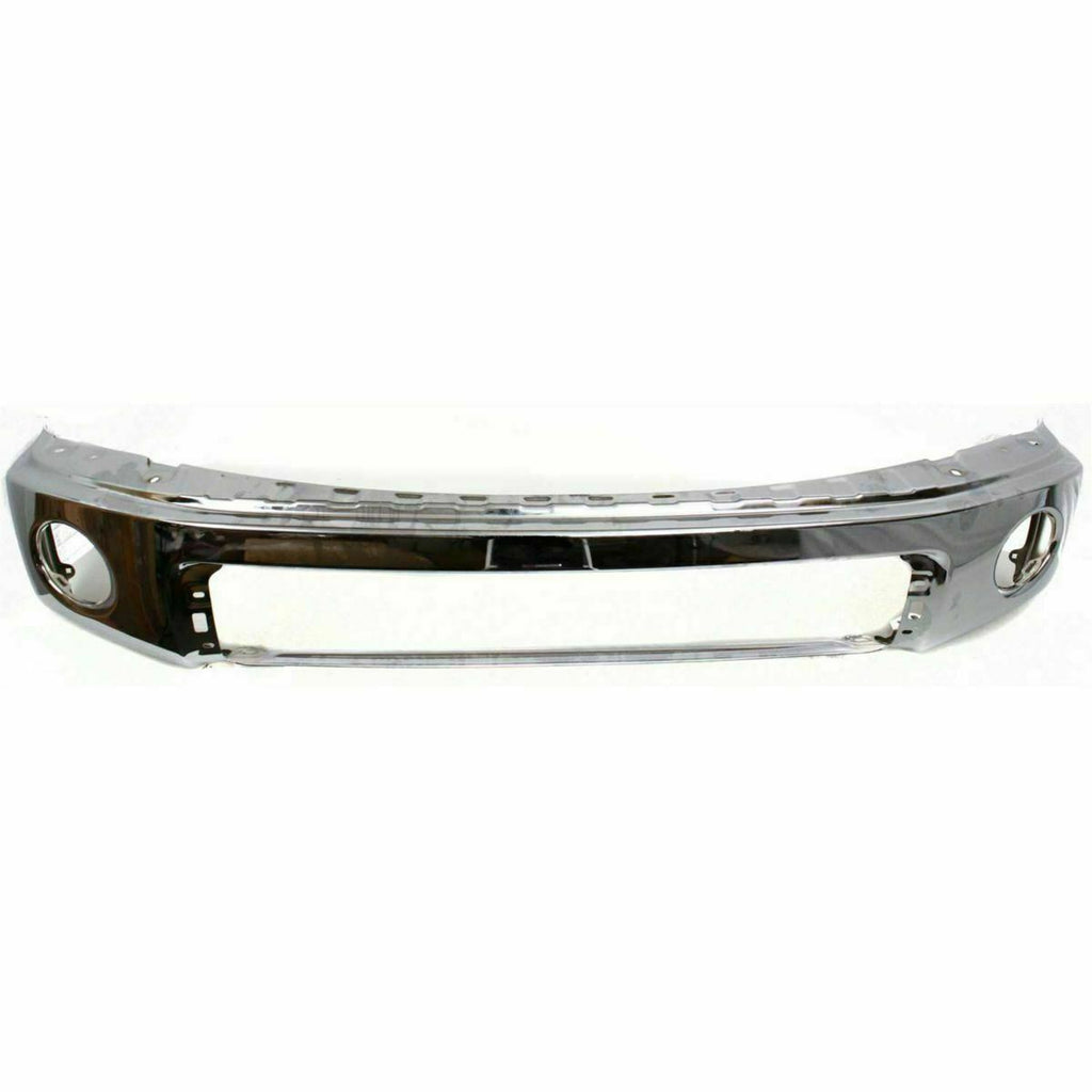 Front Chrome Bumper Steel W/o parking sensor holes For 2007-2013 Toyota Tundra