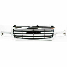 Load image into Gallery viewer, Front Grille Chrome Primed Insert+ Lights + Brackets For 03-06 GMC Sierra 1500