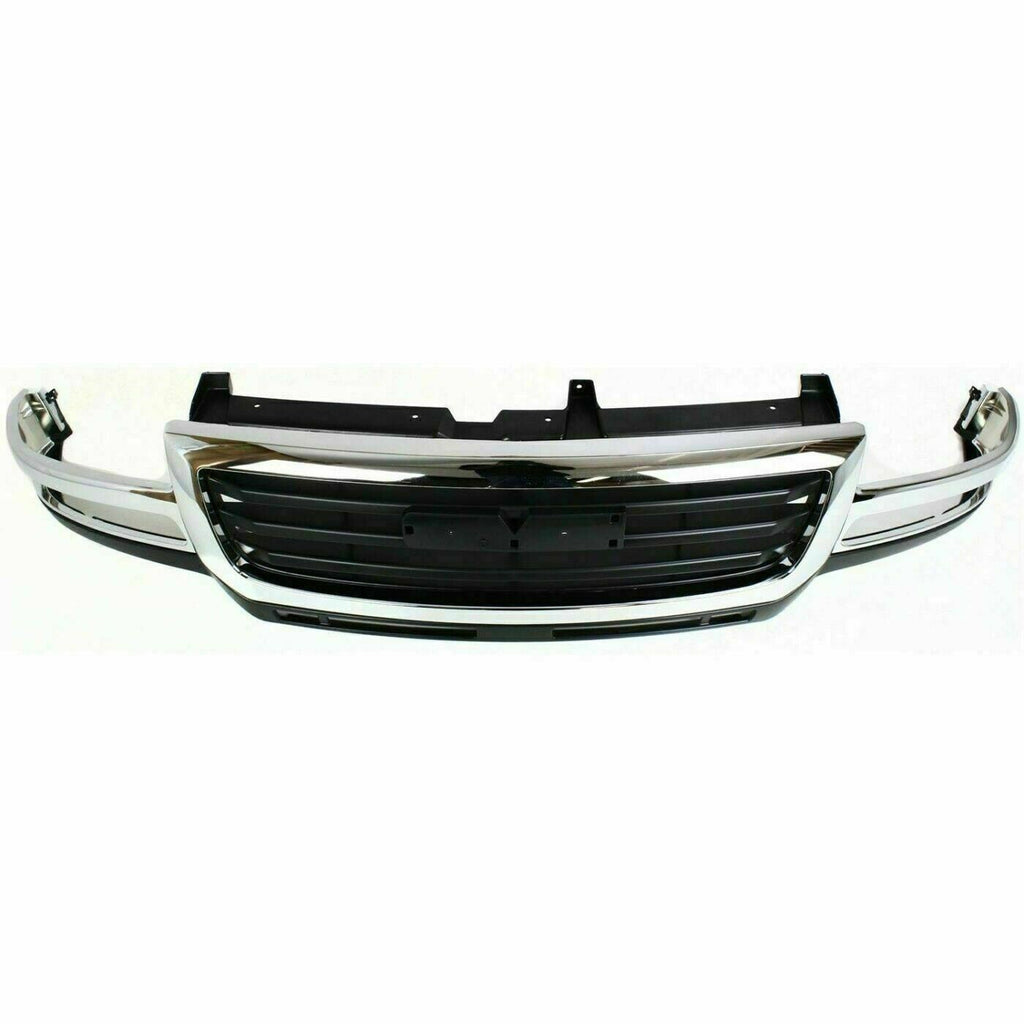 Headlights + Park Lights + Grille Panel + Bracket For 2003-06 Sierra 2500HD 3500