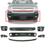 Front Bumper Primed + Cover + Valance Kit For 2007-2013 Chevy Silverado 1500