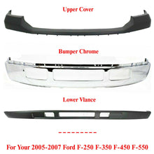 Load image into Gallery viewer, Front Bumper Chrome + Upper + Lower For 2005-2007 Ford F-250 F-350 Super Duty