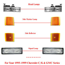 Load image into Gallery viewer, Front Headlight + Corner + Signal Lamps For 1995-1999 Chevrolet &amp; GMC C/K Series