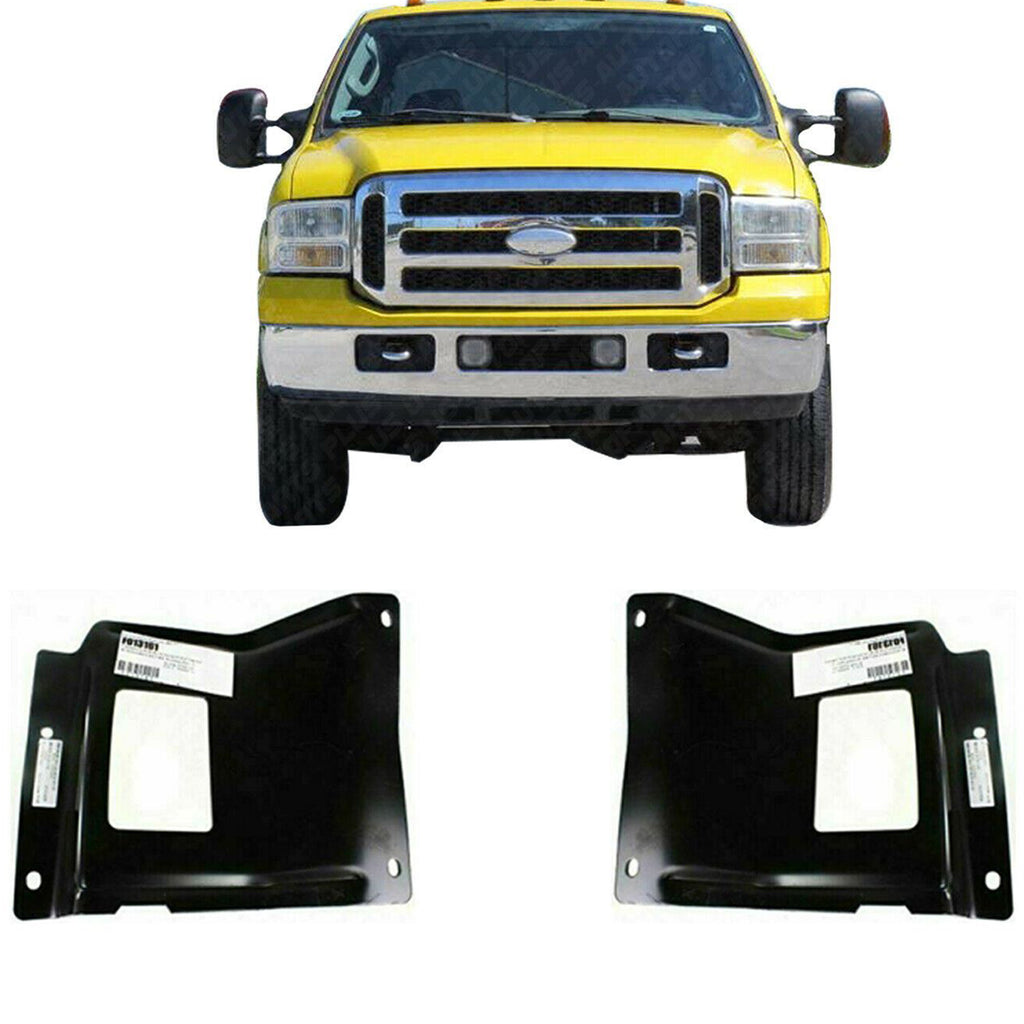 Front Bumper Mounting Plate Brackets Set For 2005-07 Ford F-250 F-350 Super Duty