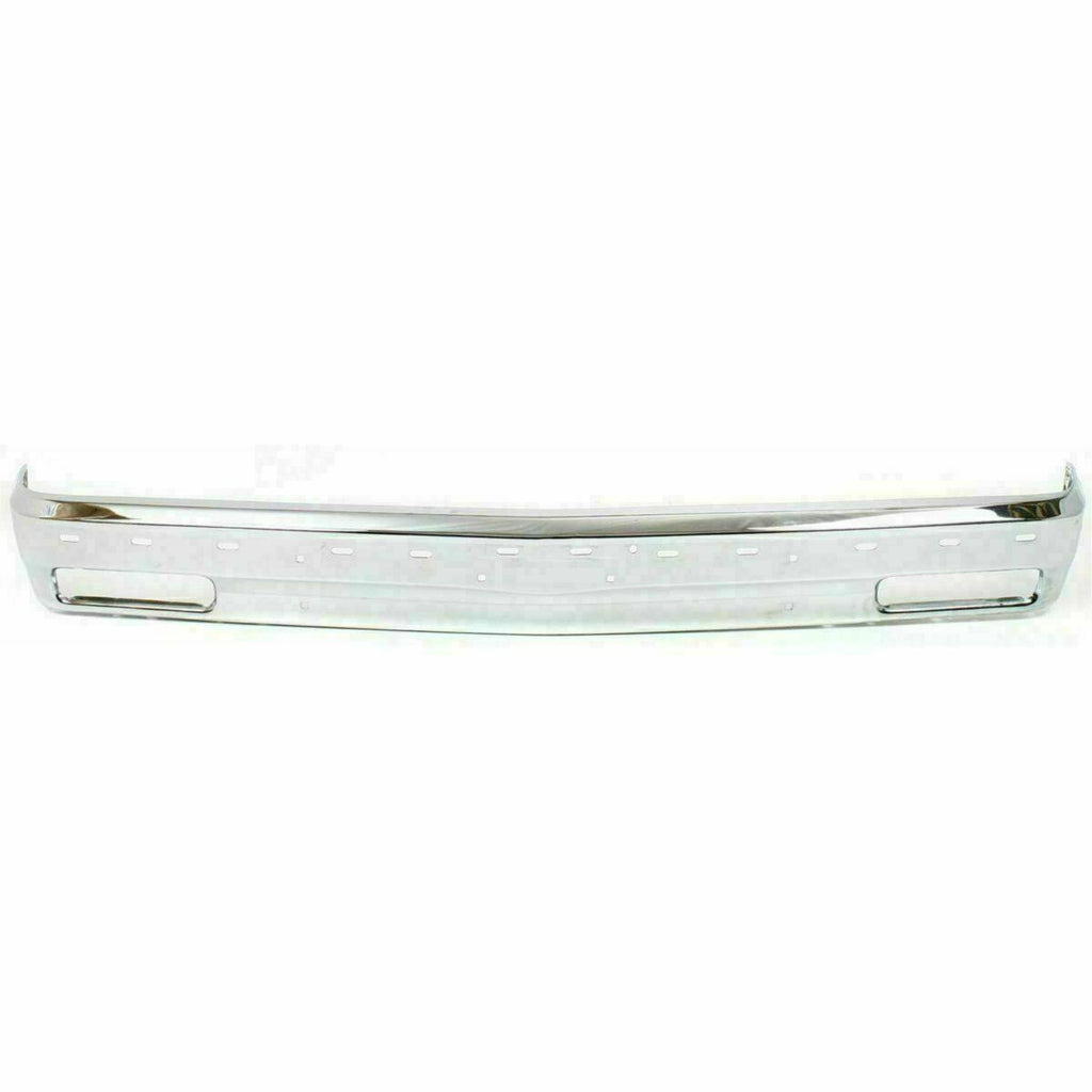 Front Chrome Bumper + Strip Molding + Valance For 91-93 Chevy S10 Pickup/ Blazer