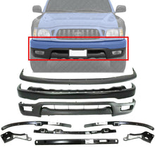 Load image into Gallery viewer, Front Bumper Primed Kit with Brackets &amp;Retainer Pair For 2001-2004 Toyota Tacoma