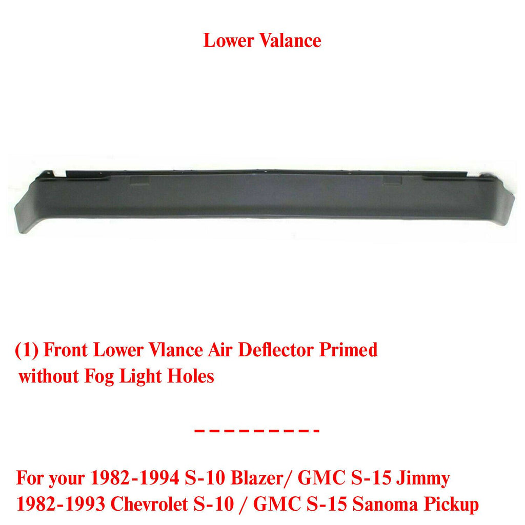 Front Lower Valance Air Deflector Primed For 82-94 S10 S15 Blazer Sonoma Jimmy