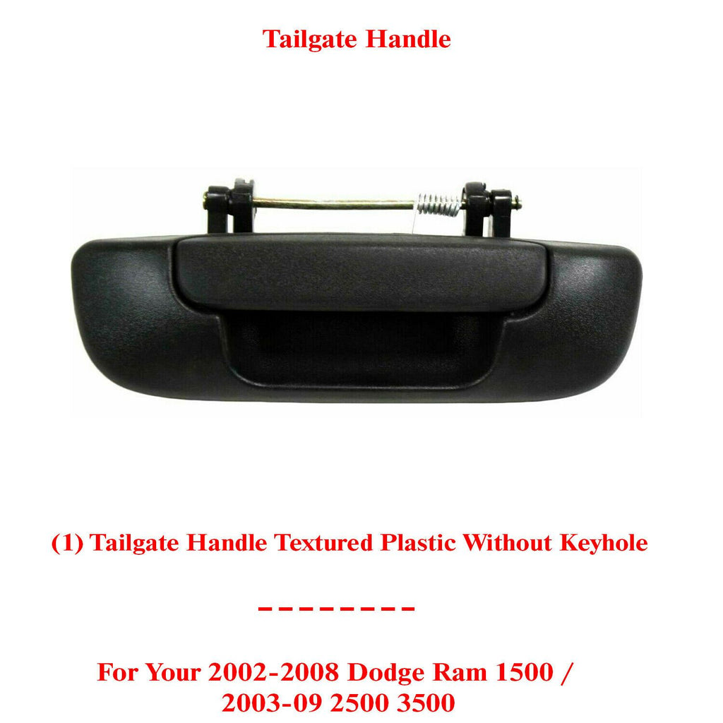 Tailgate Handle Textured Black For 2002-2008 Dodge Ram 1500 / 2003-09 2500 3500