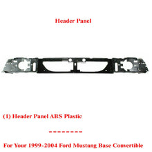 Load image into Gallery viewer, Front Bumper Header Panel ABS For 1999-2004 Ford Mustang Base Convertible