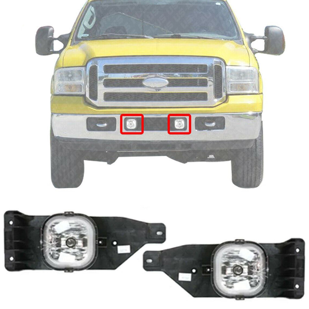 Front Fog Lamp Right and Left Side For 2005-2007 Ford F-250 F-350 F-450 F-550