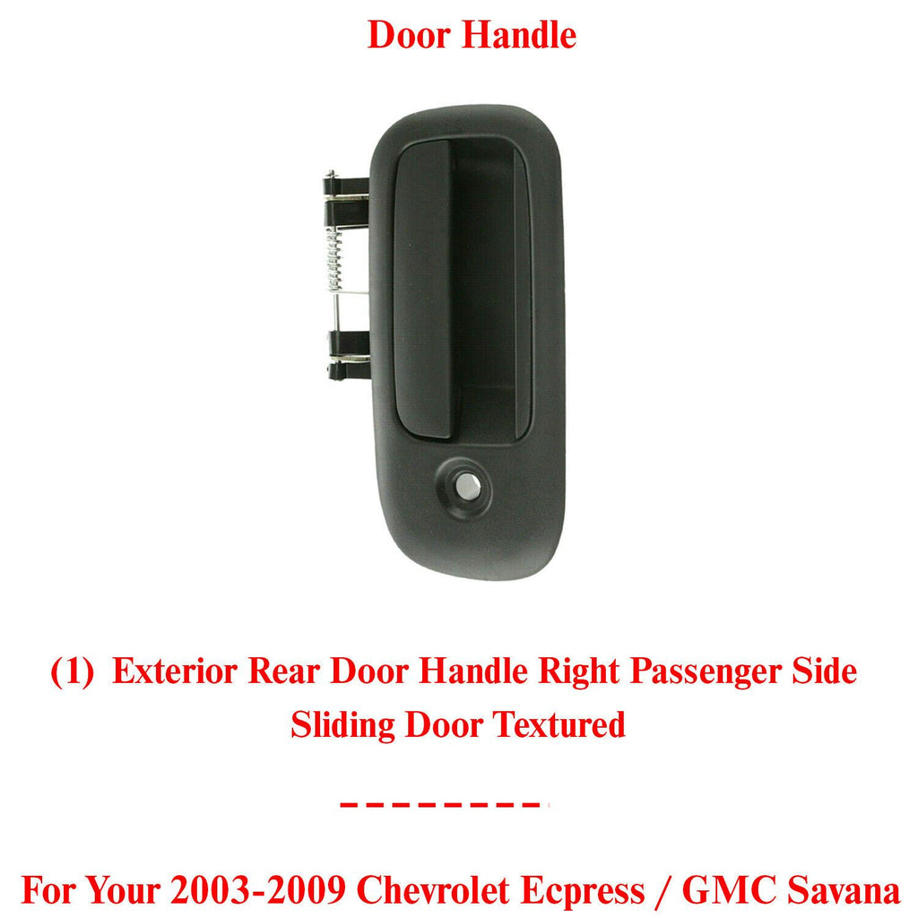 Rear Door Handle Outside Sliding Passenger Side For 2003-09 Express / Savana Van