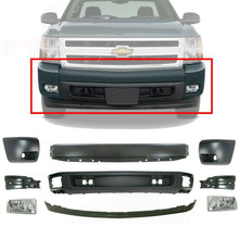 Load image into Gallery viewer, Front Bumper Primed + Cover + Valance Kit + Fogs For 07-13 Chevy Silverado 1500