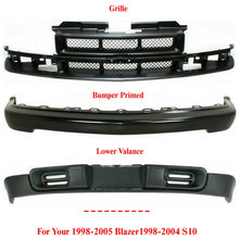 Load image into Gallery viewer, Front Bumper Primed Valance and Grill For 1998-2005 Blazer /1998-2004 S10 Pickup