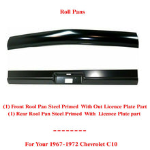 Load image into Gallery viewer, Front and Rear Roll Pan Primed Steel for 67-72 Chevrolet C10 Pickup Fleet Side
