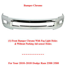 Load image into Gallery viewer, Front Bumper Chrome Steel Without Pass Holes For 2010-2018 Dodge Ram 2500 3500