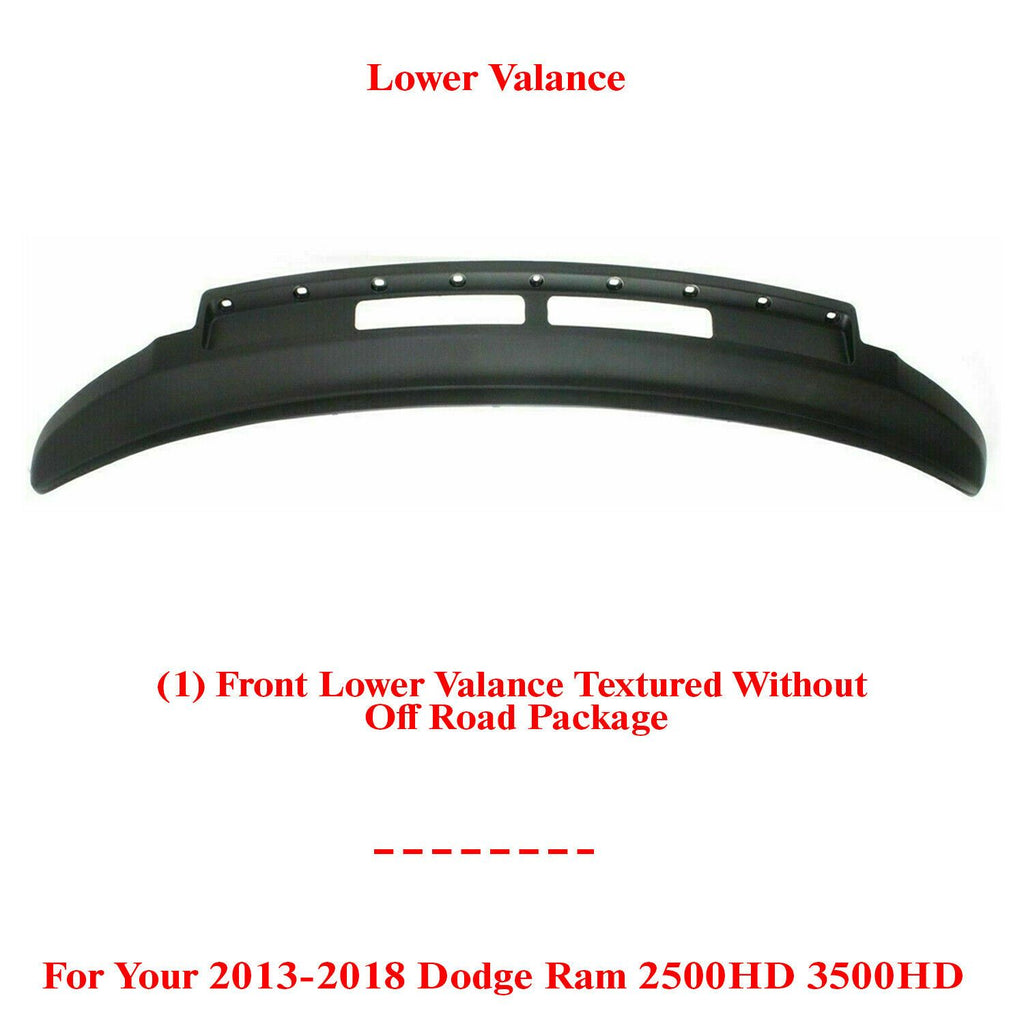 Front Lower Valance Textured For 2013 - 2018 RAM 2500HD 3500