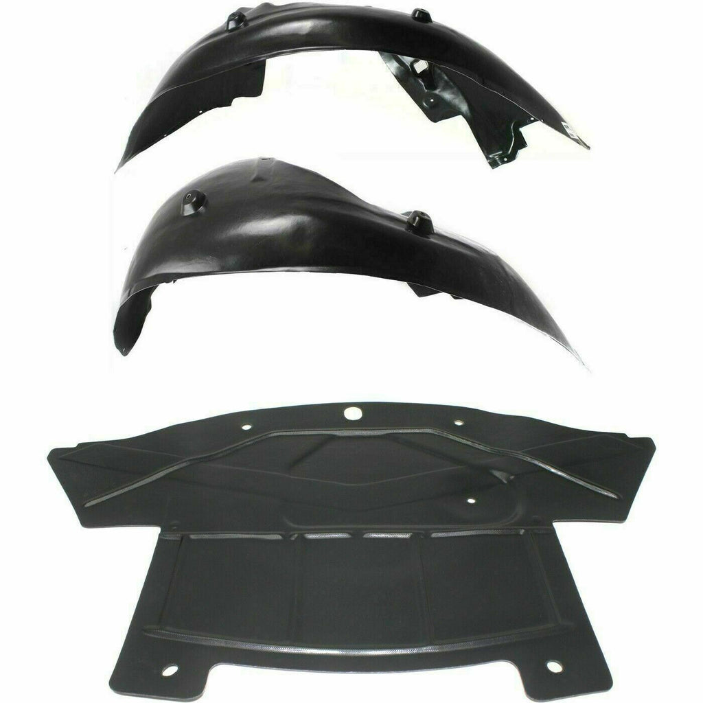 Front Engine Splash Shield Undercover + Fender Linear For 05-10 CHRYSLER 300 RWD