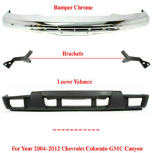 Load image into Gallery viewer, Front Chrome Bumper Steel with Brackets + Valance For 2004-12 Canyon / Colorado