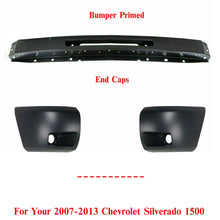 Load image into Gallery viewer, Front Bumper Primed + End Cap Driver &amp; Passenger Side For 2007-13 Silverado 1500