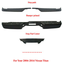 Load image into Gallery viewer, Rear Step Bumper Face Bar Primed Steel + Step Pad Kit For 2004-2014 Nissan Titan