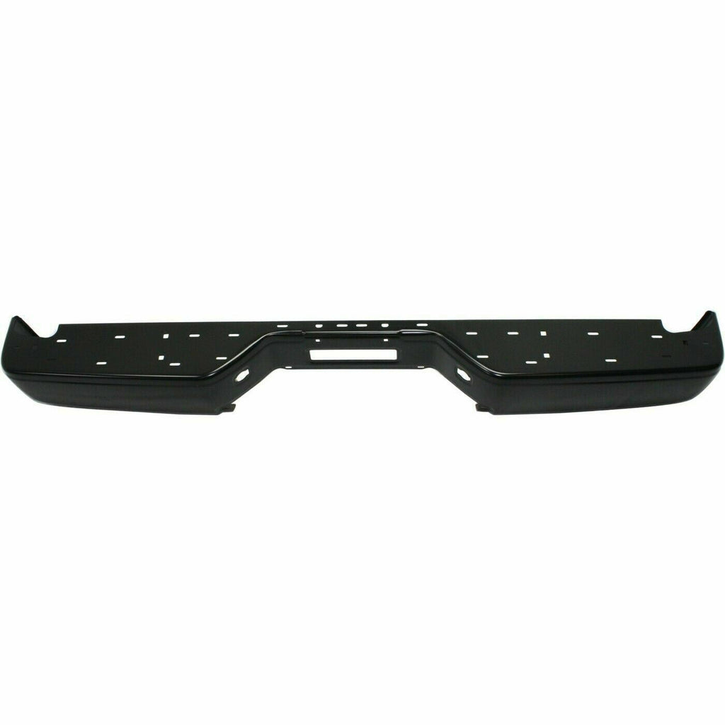 Rear Step Bumper Face Bar Primed Steel + Step Pad Kit For 2004-2014 Nissan Titan