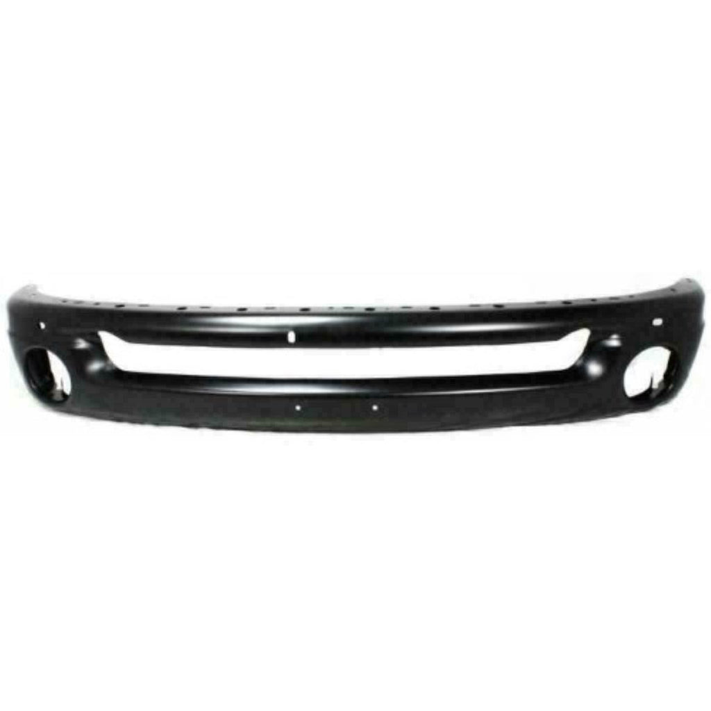 Front Bumper Primed Steel Kit + Fog Light For 2002-2005 Dodge Ram 1500 2500 3500