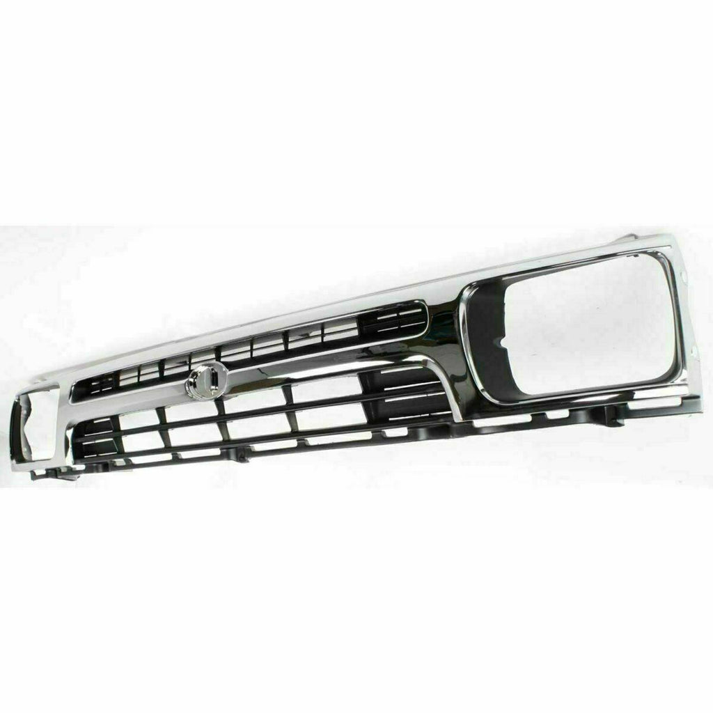 Front Bumper Chrome + Grille + Bracket Kit For 1992-95 Toyota Pickup Truck 2wd