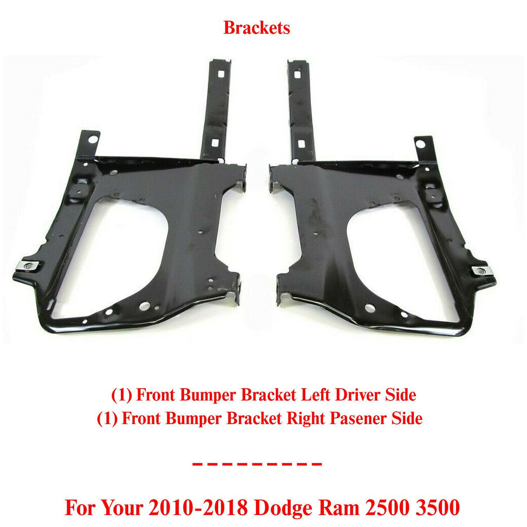Front Bumper Bracket LH + RH With Tow Hook For 2010-2018 Dodge Ram