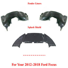 Load image into Gallery viewer, Front Fender Liner LH + RH and Undercover Splash Guard For 2012-2018 Ford Focus