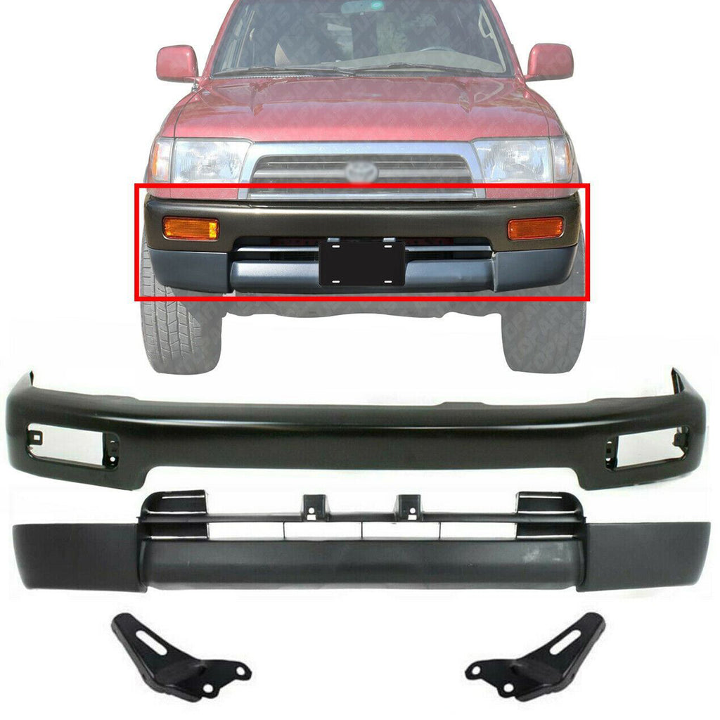 Front Bumper Primed Steel + Valance Bracket For 96-98 Toyota 4runner Base / SR5