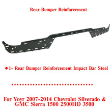 Load image into Gallery viewer, Rear Bumper Reinforcement Impact Bar For 2007-14 Silverado &amp; Sierra 1500-3500 HD