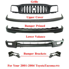 Load image into Gallery viewer, Front Bumper Primed +Grille +Filler+Valance+Brackets For 01-04 Toyota Tacoma 4WD