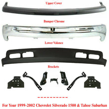 Load image into Gallery viewer, Front Bumper Chrome Steel Valance Bracket For 1999-02 Chevy Silverado 1500 Tahoe