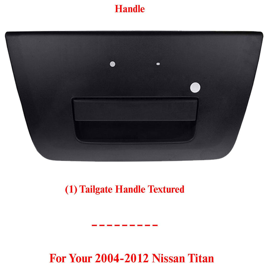 Liftgate Tailgate Handle with Lever Textured For 2004-2012 Nissan Titan