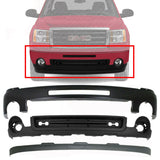 Front Bumper Primed + Lower Valance + Extension For 2007-2013 GMC Sierra 1500