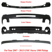 Load image into Gallery viewer, Front Bumper Primed + Bracket + Valance+Extension For 2007-2013 GMC Sierra 1500