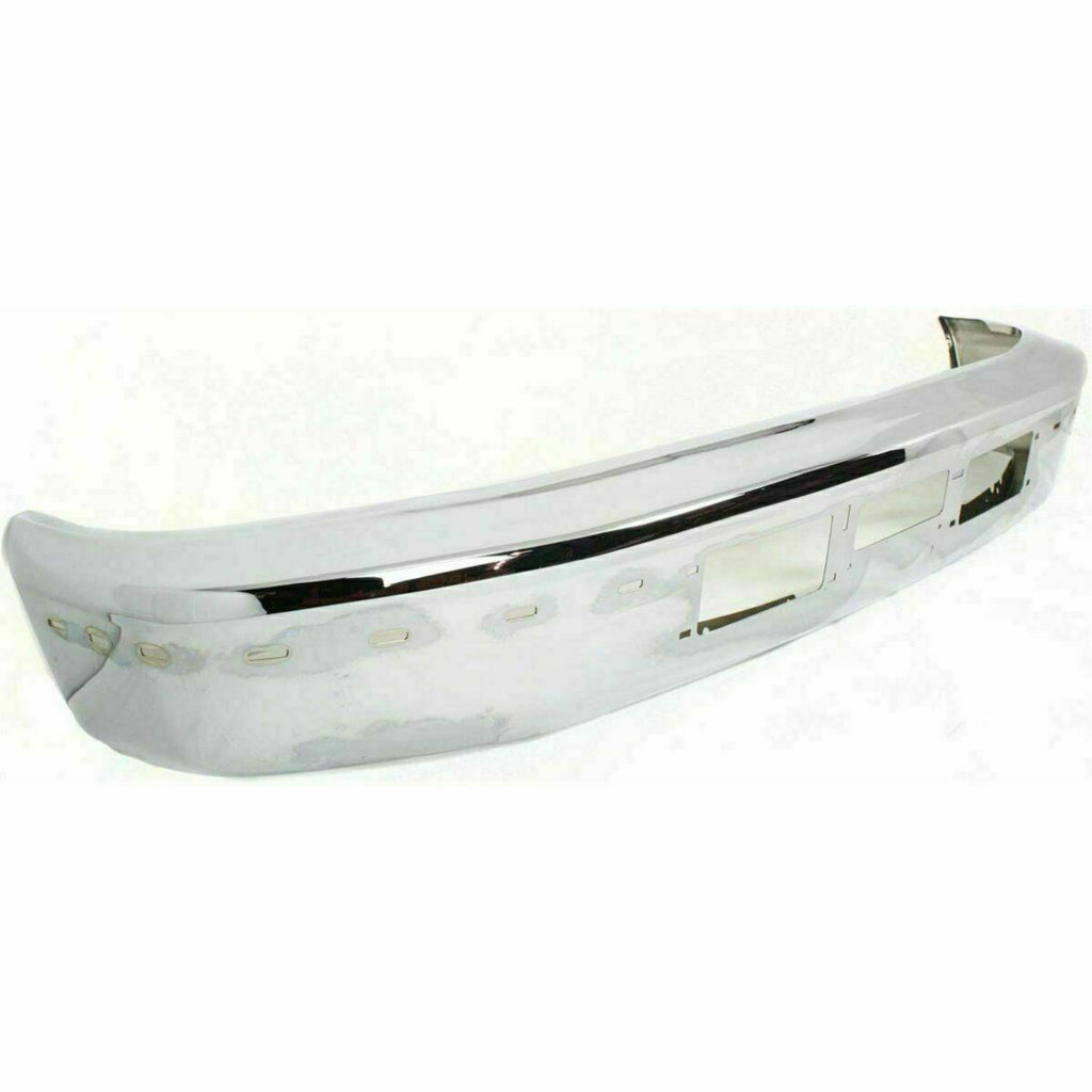 Front Bumper Chrome + Molding + Brackets For 92-96 Ford Bronco/ 92-97 F-150-F-350