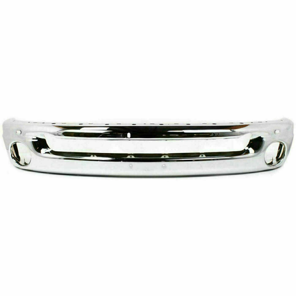 Front Chrome Bumper + Up & Low Cover + Bezels For 06-09 Dodge Ram 1500 2500 3500