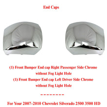 Load image into Gallery viewer, Front Bumper End Cap Chrome For 2007-2010 Chevrolet Silverado 2500 3500 HD