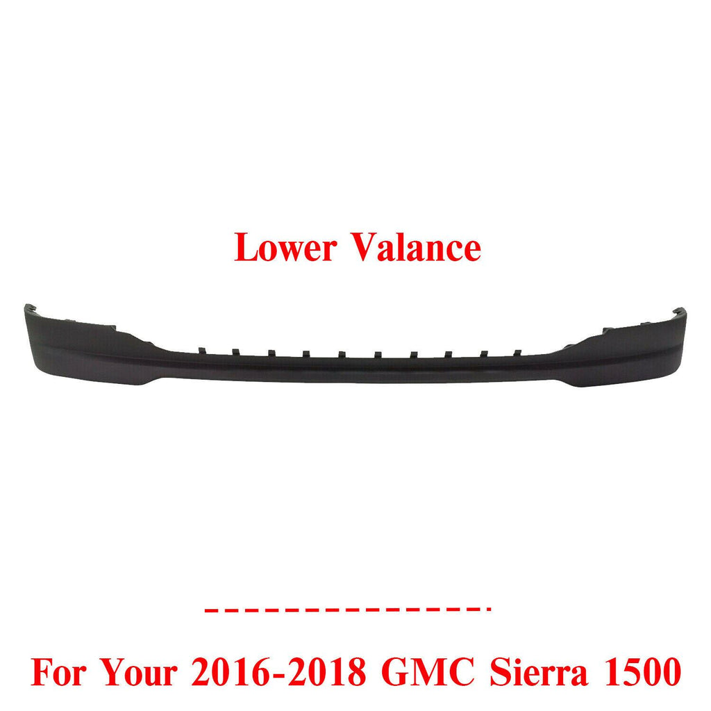 Front Lower Valance Air Deflector Textured For 2016-2018 GMC Sierra 1500