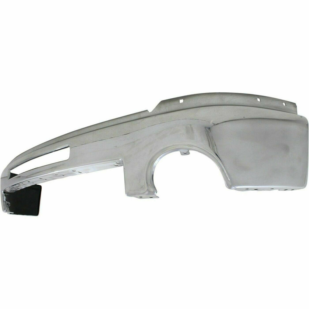 Front Bumper Chrome Steel Face Bar Valance Kit for 2007-2013 GMC Sierra 1500