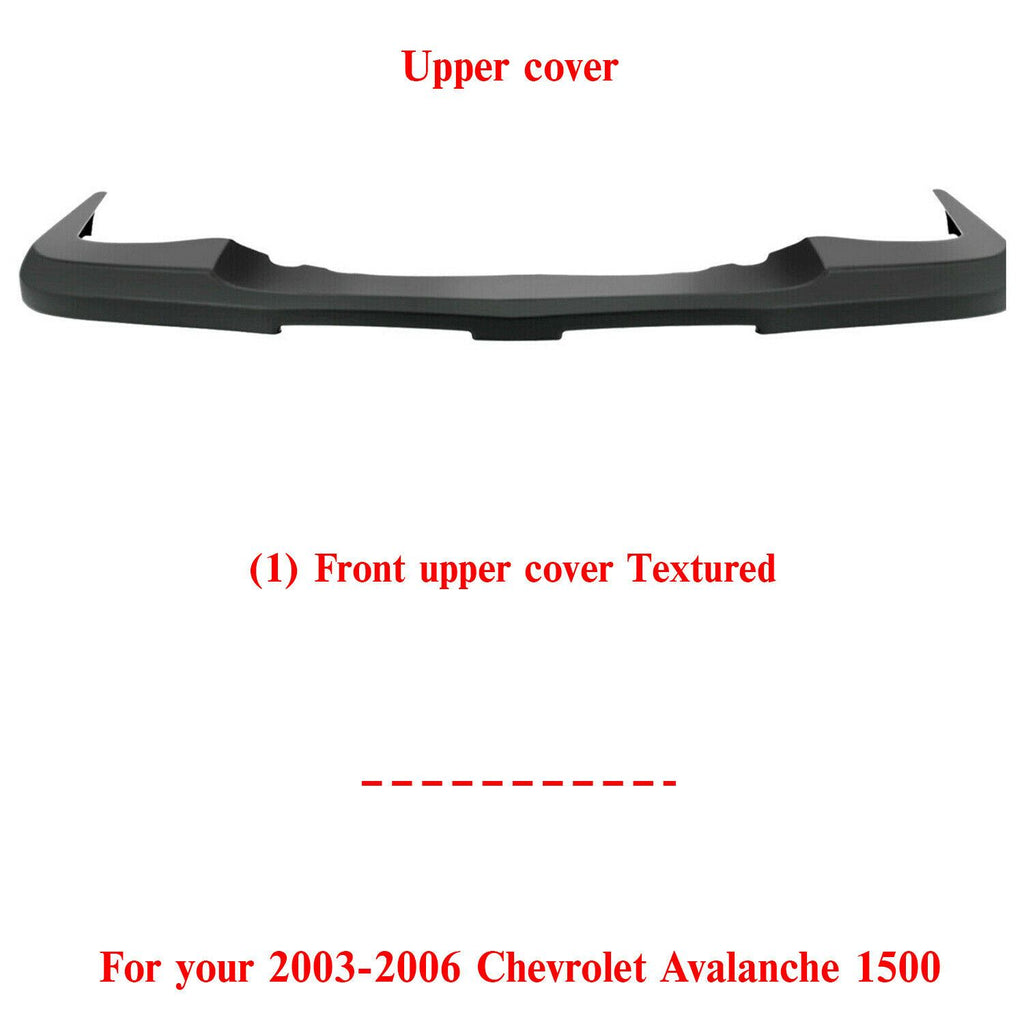 Front Bumper Upper Cover Textured For 2003-2006 Chevy Silverado / Avalanche 1500