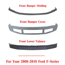 Load image into Gallery viewer, Front Bumper Primed + Lower Valance + Bumper Molding For 08-10 Ford F-Series 4WD