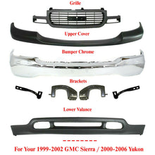 Load image into Gallery viewer, Front Bumper Chrome+Cover+Valance For 99-02 GMC Sierra 1500 2500 / 2000-06 Yukon