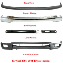 Load image into Gallery viewer, Front Bumper Chrome + Cover + Valance + Reinforcement For 2001-04 Toyota Tacoma