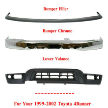 Load image into Gallery viewer, Front Bumper Chrome + Filler + Valance For 1999-2002 Toyota 4Runner Base SR5