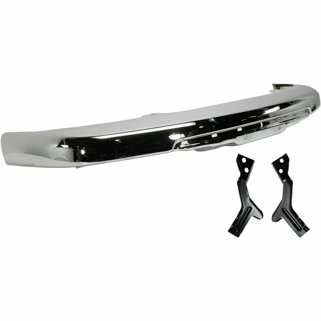 Front Chrome Steel Bumper Face Bar for 2004-2012 Chevy Chevrolet Colorado