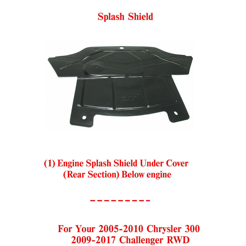 Engine Splash Shield Under Cover For 05-10 Chrysler 300 / 09-17